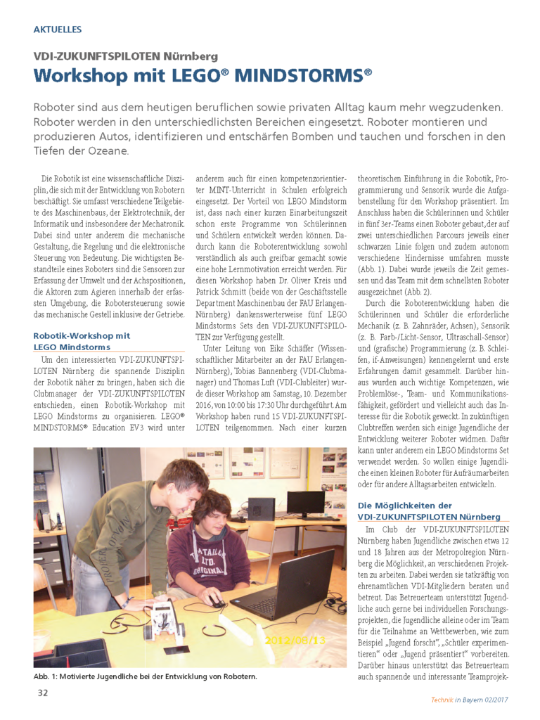 10.12.2016: Workshop mit LEGO® MINDSTORMS®